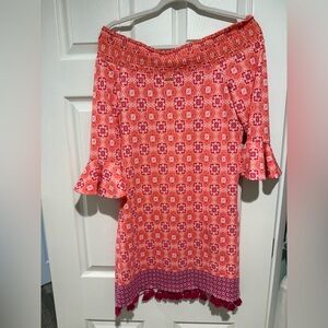 Cabana Life Pink and Red Mini Dress